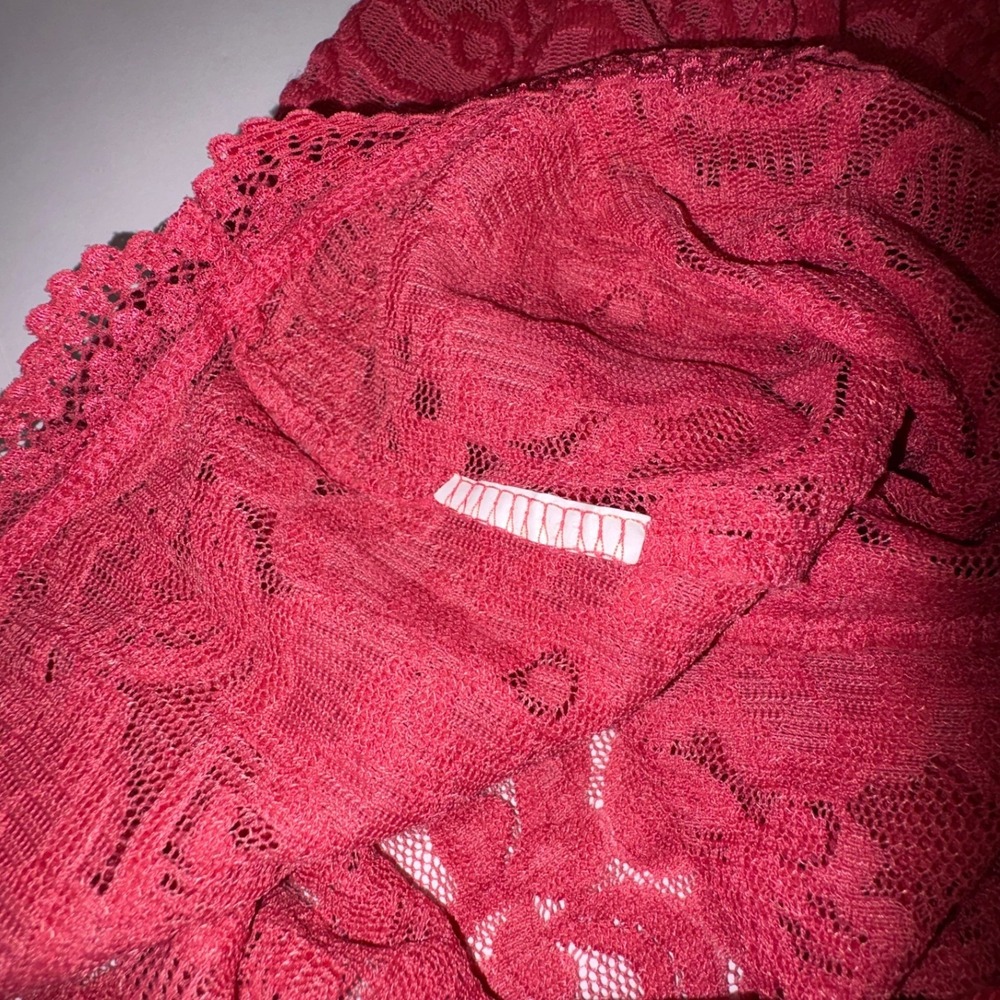 Jessica Simpson Maternity Lace Sheath Dress Long Sleeve Red Size S - Picture 7 of 7